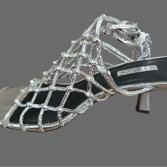 ASOS Women's Silver Strappy Sandals New Size 7 - Picture 2 of 7